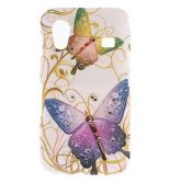 Capinha Luxo Borboletas c/ brilhantes para Samsung Ace S5830