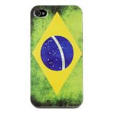 Capinha bandeira do Brasil para i-Phone 4/4s
